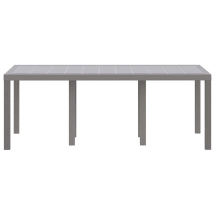 Havemøbel Bord Lysegrå 200 x 100 x 73 cm polyrattan