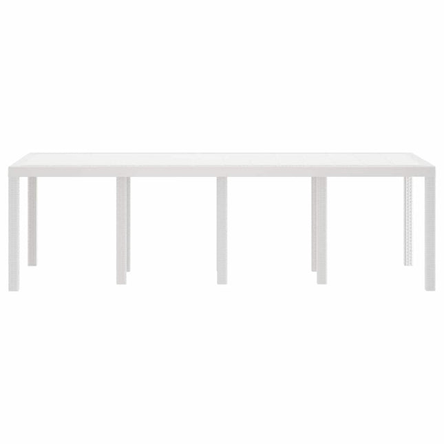 Havemøbel Bord Hvid 250 x 100 x 73 cm polyrattan