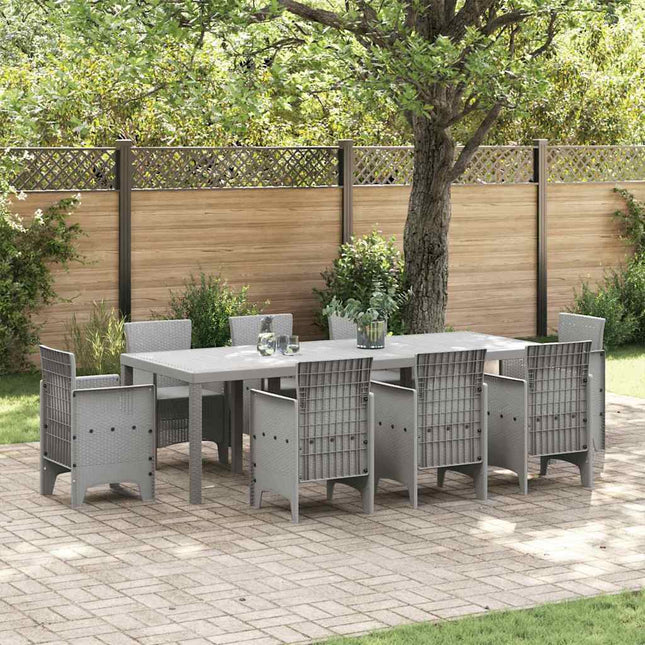 Vejrbestandig Havebord Lysegrå 250 x 100 x 73 cm polyrattan