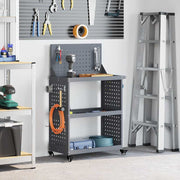 Værktøjsvogn med hjul Antracit 65 x 35 x 111 cm Koldvalset stål