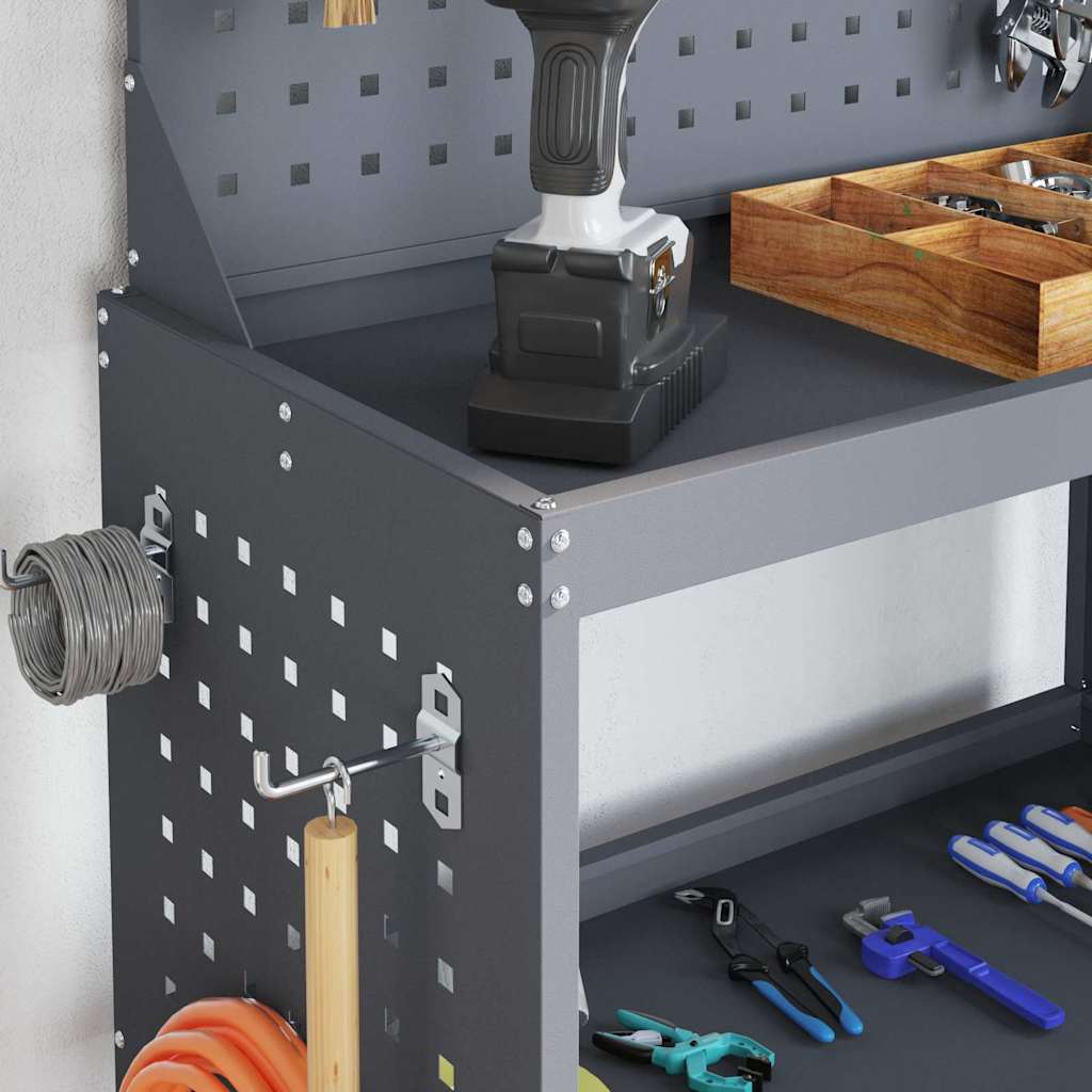 Værktøjsvogn med hjul Antracit 65 x 35 x 111 cm Koldvalset stål