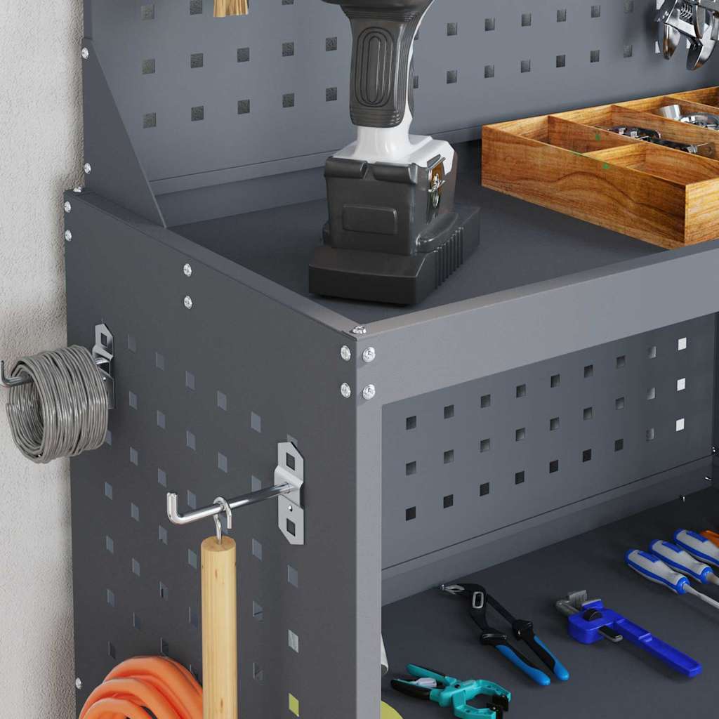 Værktøjsvogn med hjul Antracit 65 x 35 x 111 cm Koldvalset stål