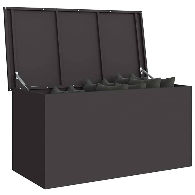Have opbevaringspude kasse Stål 100 x 50,5 x 50 cm 220 Sort