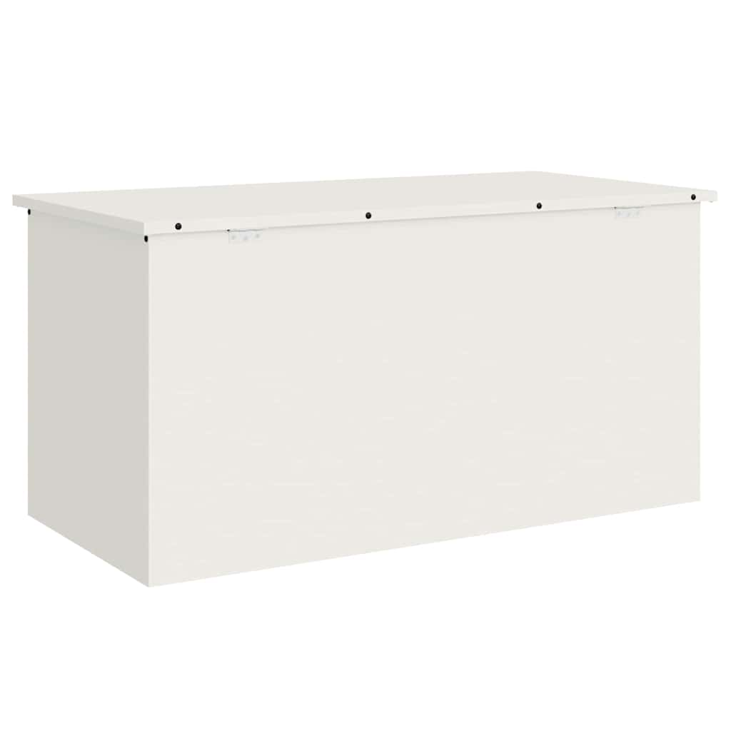 Udendørs Opbevaringskasse Hvid 100 x 50,5 x 50 cm Stål