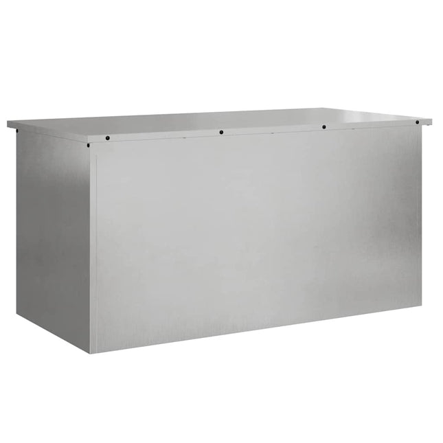Have opbevaringspude kasse Stål 100 x 50,5 x 50 cm 220 Sølv