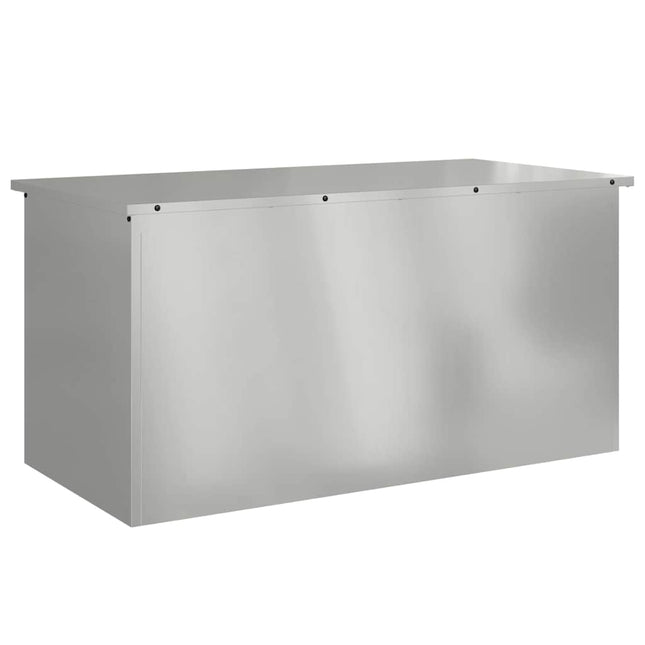 Have opbevaringspude kasse Stål 100 x 50,5 x 50 cm 220 Sølv