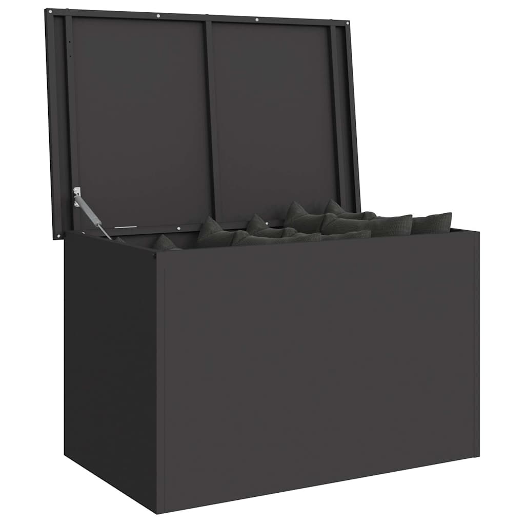 Udendørs Opbevaringskasse Sort 80 x 50,5 x 50 cm Stål