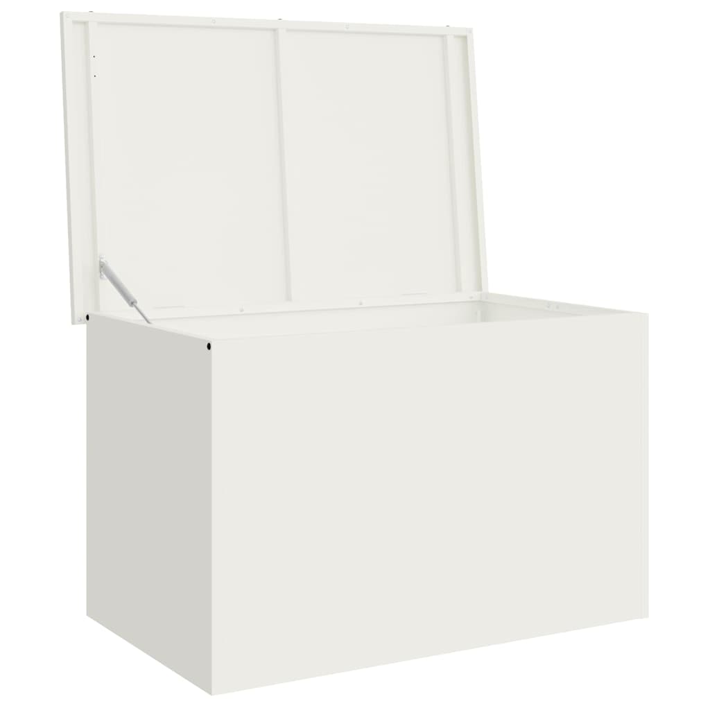 Udendørs Opbevaringskasse Hvid 80 x 50,5 x 50 cm Stål