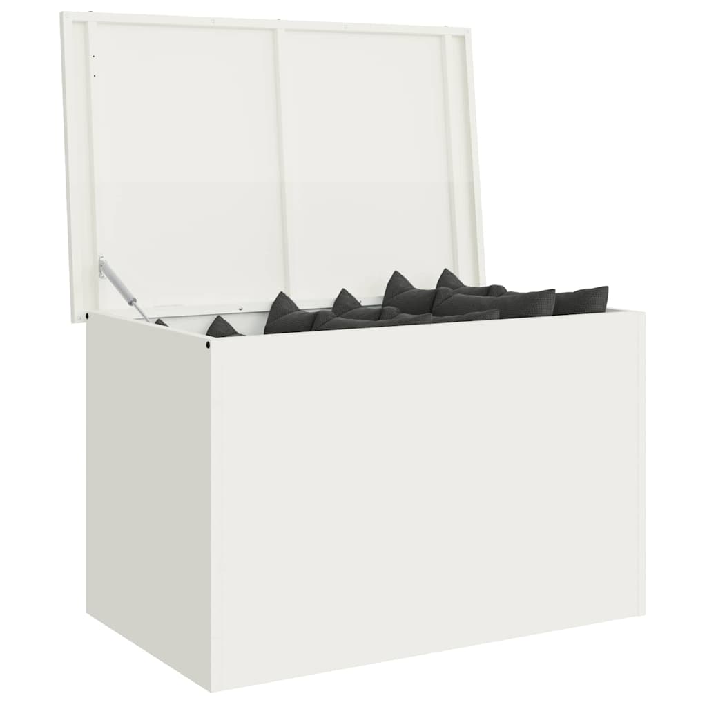 Udendørs Opbevaringskasse Hvid 80 x 50,5 x 50 cm Stål