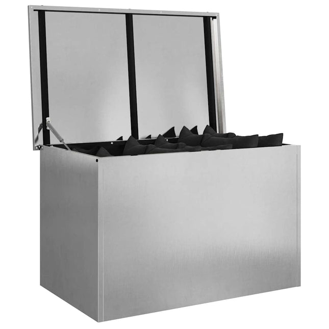 Have opbevaringspude kasse Stål 80 x 50,5 x 50 cm 220 Sølv