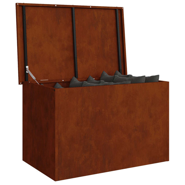 Have opbevaringspude kasse Stål 80 x 50,5 x 50 cm Rusten