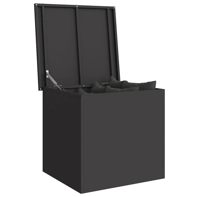 Have opbevaringspude kasse Stål 55 x 50,5 x 50 cm 117 L Sort