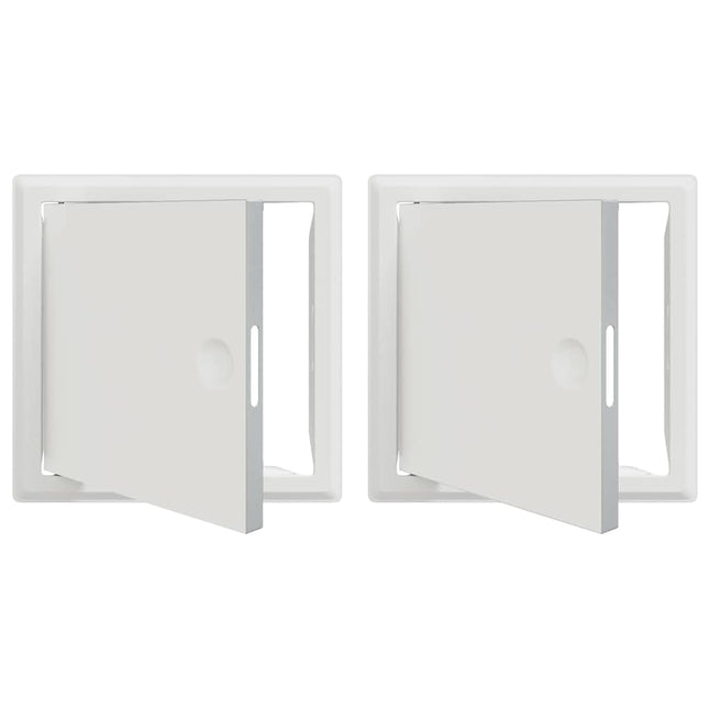 Adgangspanel 2 stk. Hvid 23 x 23 x 3 cm Stål