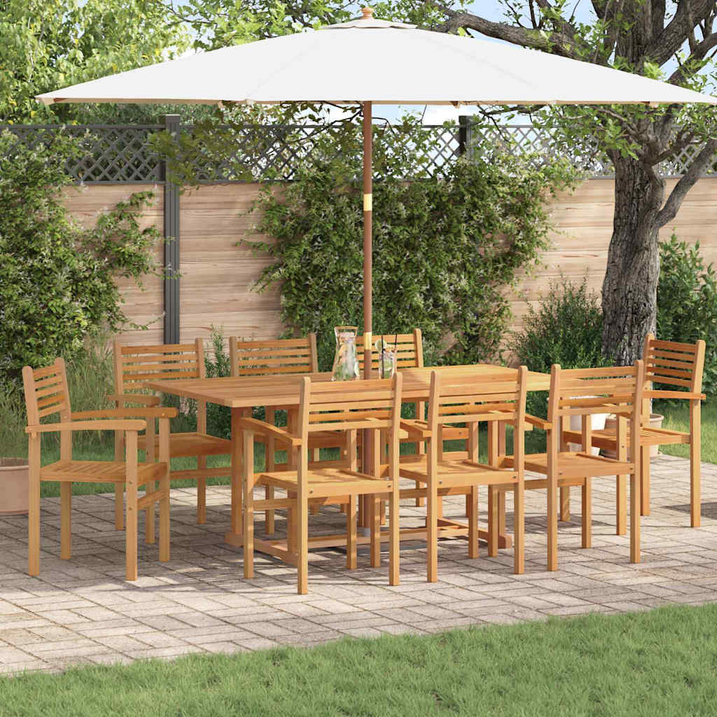 Stol 8 pcs Brun 56 x 55 x 90.5 cm Massiv Teaktræ