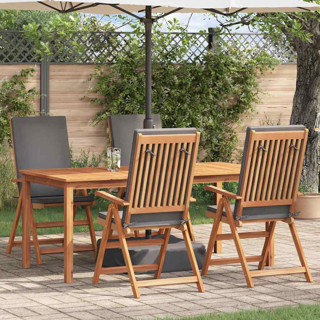 Have Stol 4 pcs Brun og grå 57 x 71,5 x 104 cm Massiv Teaktræ