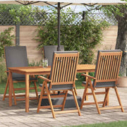 Have Stol 4 pcs Brun og grå 57 x 71,5 x 104 cm Massiv Teaktræ