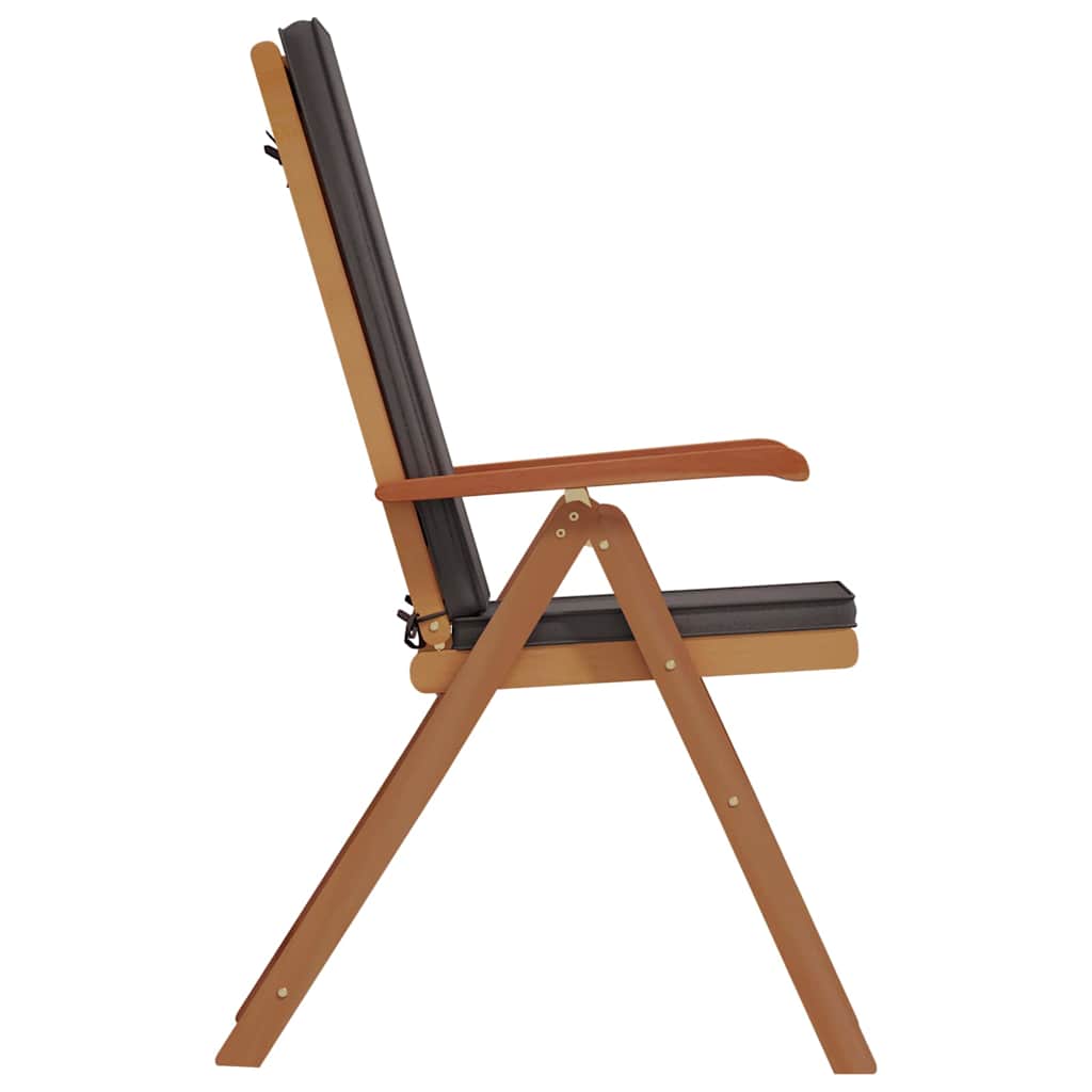 Have Stol 4 pcs Brun og grå 57 x 71,5 x 104 cm Massiv Teaktræ