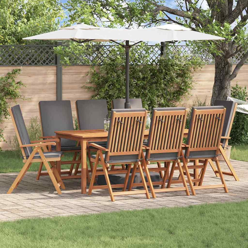 Have Stol 8 pcs Brun og grå 57 x 71,5 x 104 cm Massiv Teaktræ