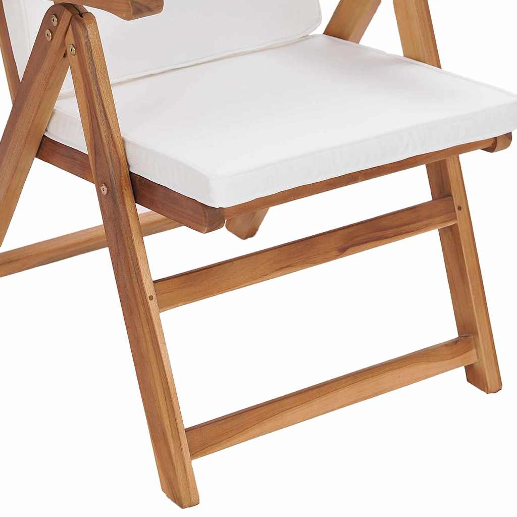 Have Stol 4 pcs Brun og hvid 57 x 71,5 x 104 cm Massiv Teaktræ