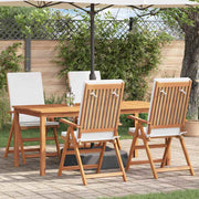 Have Stol 4 pcs Brun og hvid 57 x 71,5 x 104 cm Massiv Teaktræ