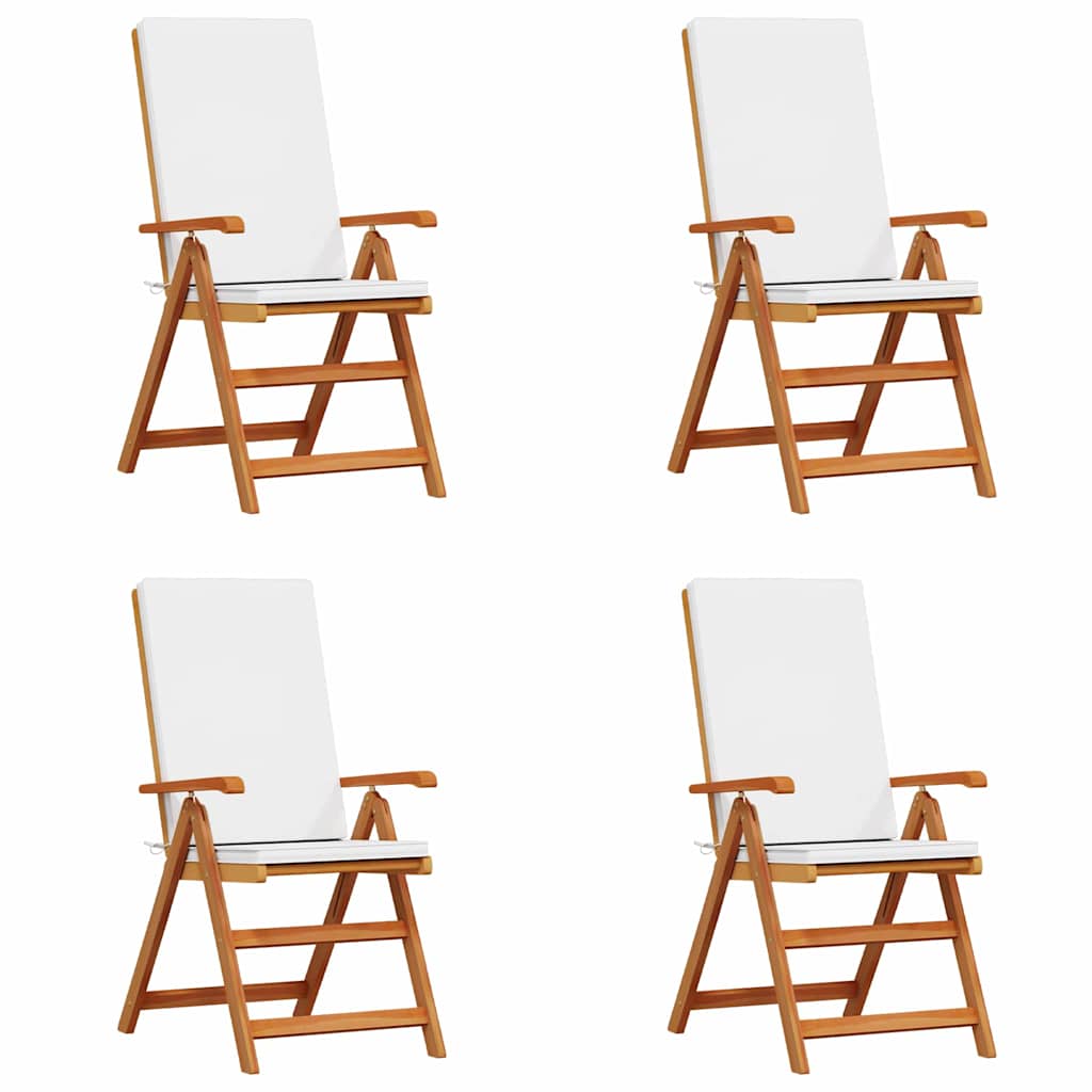 Have Stol 4 pcs Brun og hvid 57 x 71,5 x 104 cm Massiv Teaktræ