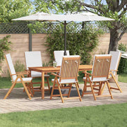 Have Stol 6 pcs Brun og hvid 57 x 71,5 x 104 cm Massiv Teaktræ
