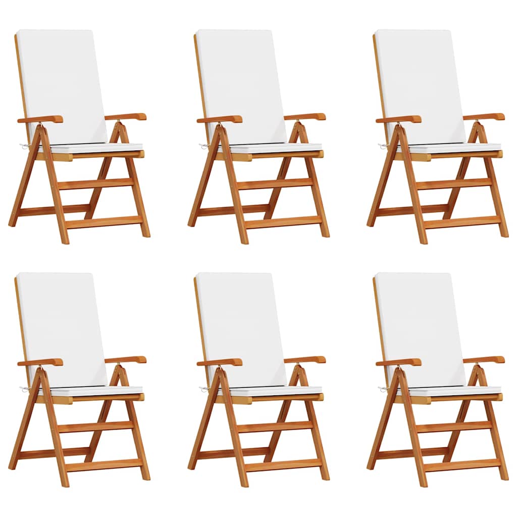 Have Stol 6 pcs Brun og hvid 57 x 71,5 x 104 cm Massiv Teaktræ