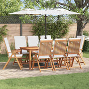Have Stol 8 pcs Brun og hvid 57 x 71,5 x 104 cm Massiv Teaktræ