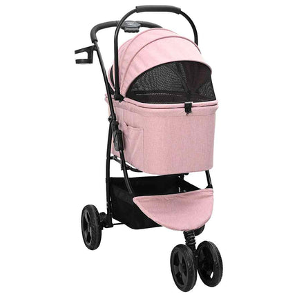Sammenklappelig kæledyrsvogn Lyserød 78 x 54 x 101 cm Polyester