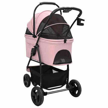 Sammenklappelig kæledyrsvogn Lyserød 78 x 54 x 101 cm Polyester