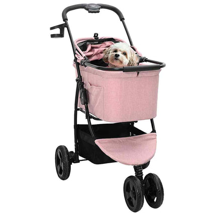 Sammenklappelig kæledyrsvogn Lyserød 78 x 54 x 101 cm Polyester