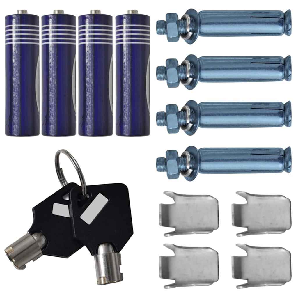 Digital sikker med lås Mørkegrå 35 x 25 x 25 cm Stål