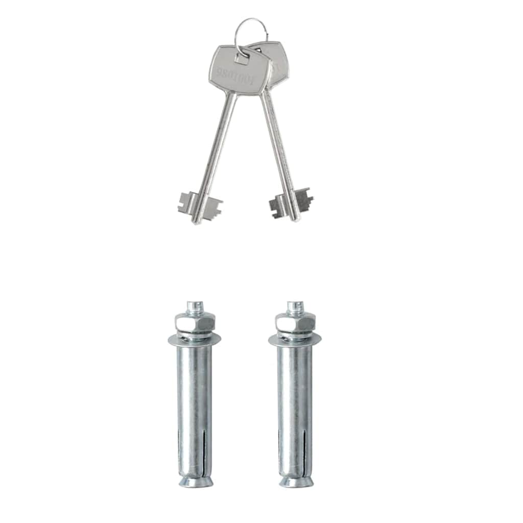 Skab med lås Grå 17 x 23 x 17 cm Stål