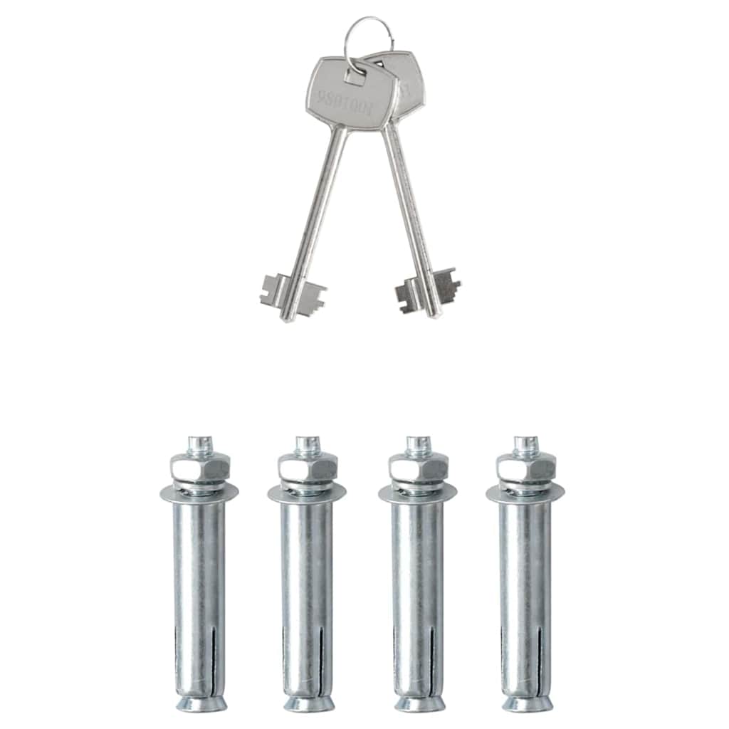 Skab med lås Grå 20 x 31 x 20 cm Stål