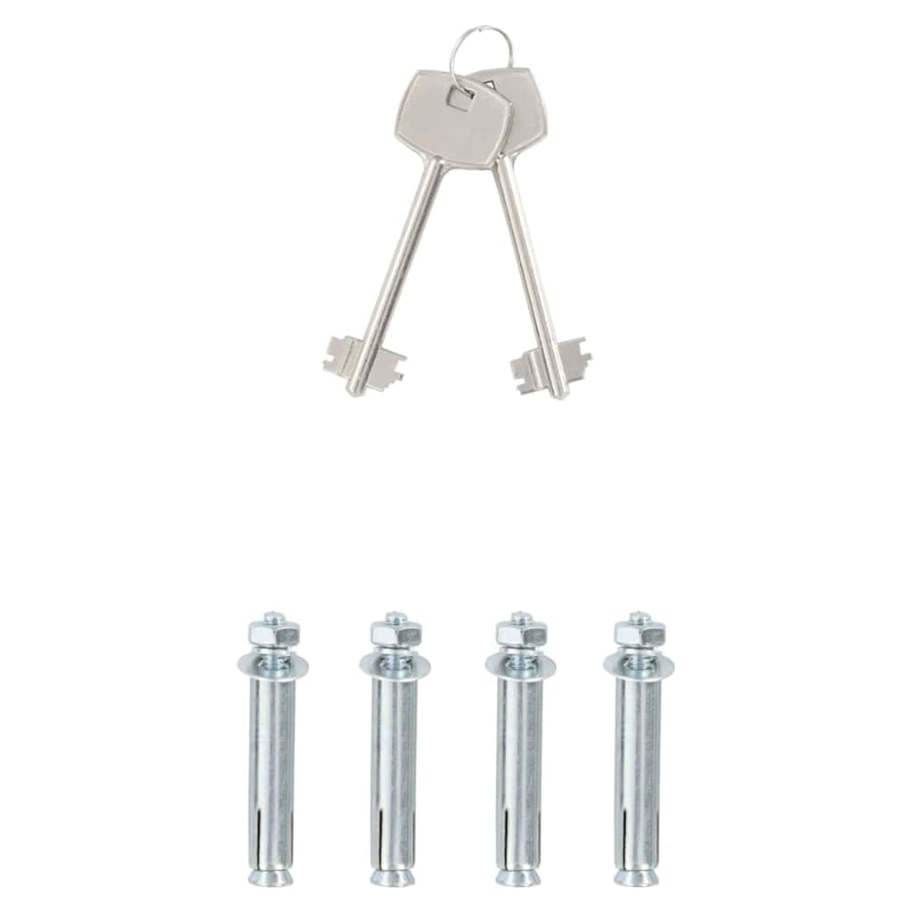 Skab med lås Grå 25 x 35 x 25 cm Stål