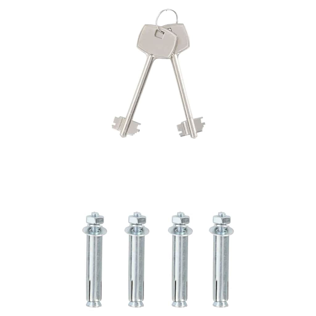 Skab med lås Grå 31 x 35 x 50 cm Stål