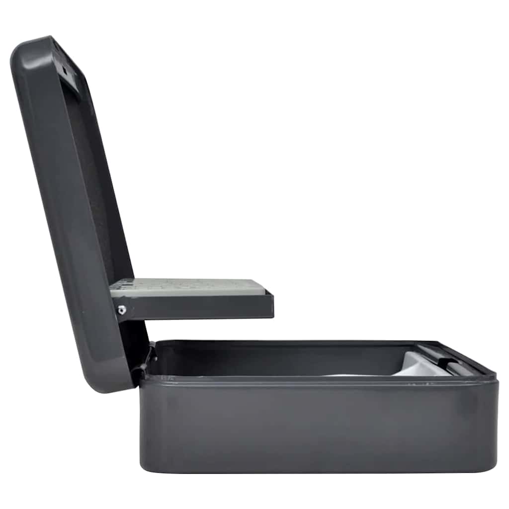 Kontantboks med lås Sort 30 x 24 x 9 cm Stål