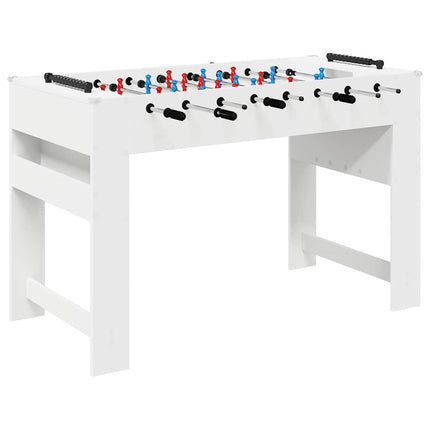 Fodboldbord Hvid 125 x 60,5 x 80 cm Konstrueret træ