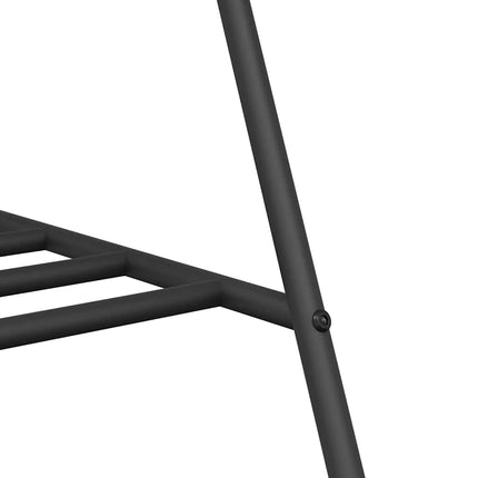 Tøjstativ med opbevaring Sort 100 x 56 x 154 cm Stål