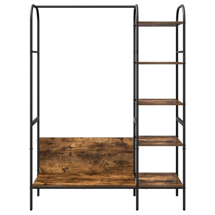 Tøjstativ med hylde Brun eg 120 x 44 x 160 cm Konstrueret træ