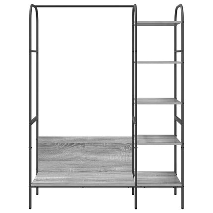 Tøjstativ med hylde Grå 120 x 44 x 160 cm Konstrueret træ