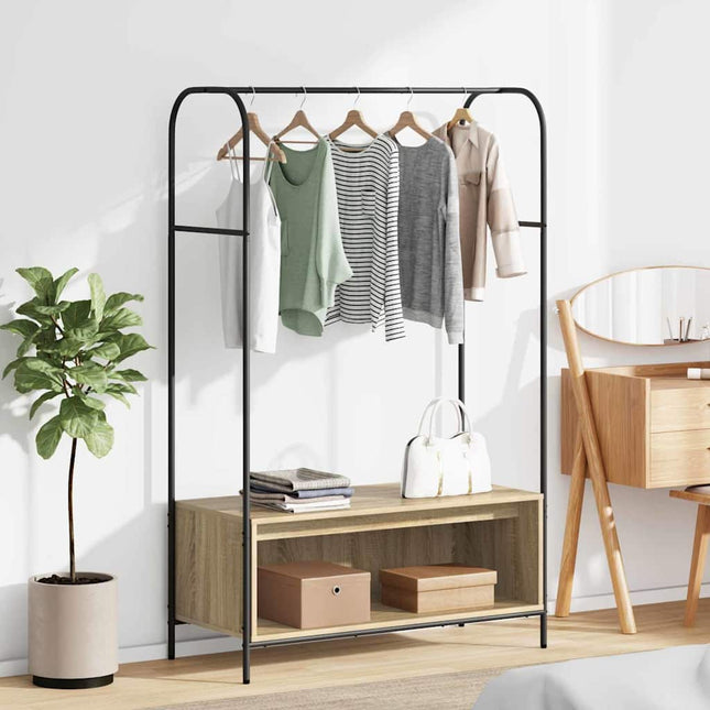Tøjstativ Brun eg 100 x 44 x 160 cm Konstrueret træ