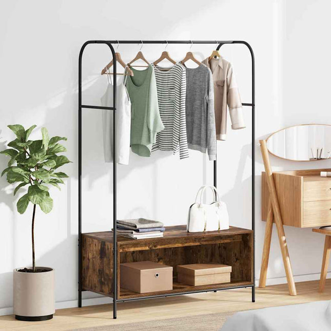 Tøjstativ Brun eg 100 x 44 x 160 cm Konstrueret træ
