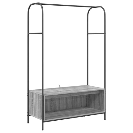 Tøjstativ med opbevaring Grå 100 x 44 x 160 cm Konstrueret træ