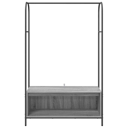 Tøjstativ med opbevaring Grå 100 x 44 x 160 cm Konstrueret træ