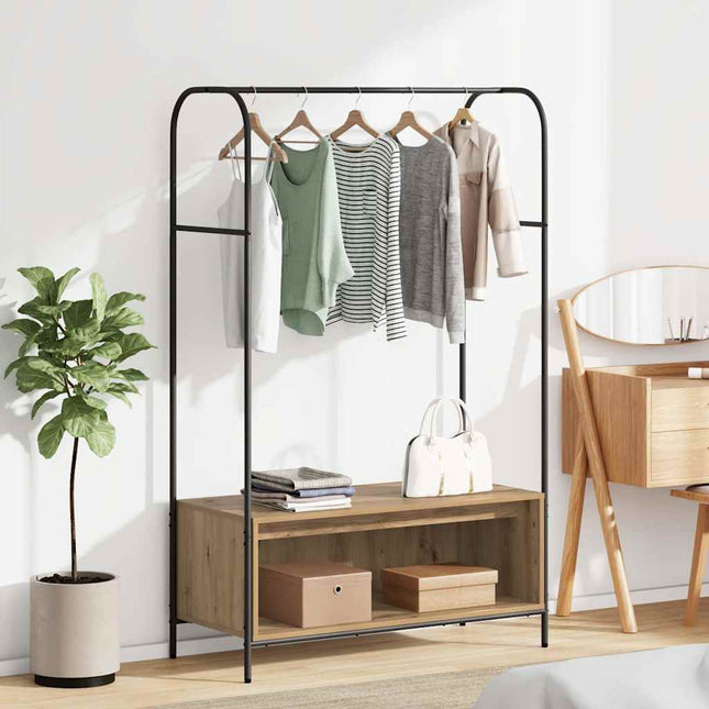 Tøjstativ Brun eg 100 x 44 x 160 cm Konstrueret træ