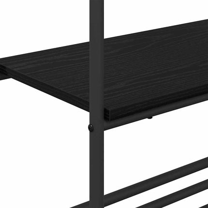 Tøjstativ med hylde Sort eg 60 x 30 x 171 cm Konstrueret træ