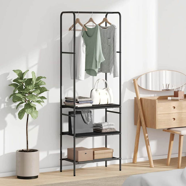 Tøjstativ Sort eg 60 x 30 x 171 cm Konstrueret træ