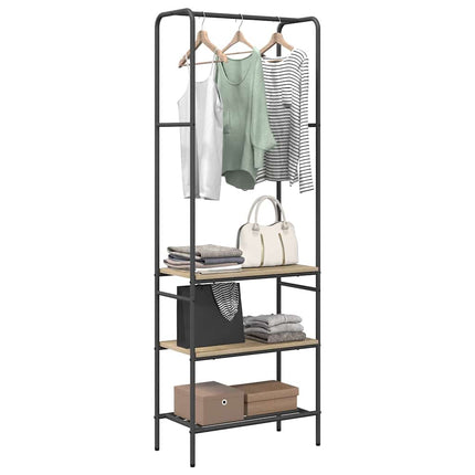 Tøjstativ med hylde Sonoma eg 60 x 30 x 171 cm Konstrueret træ