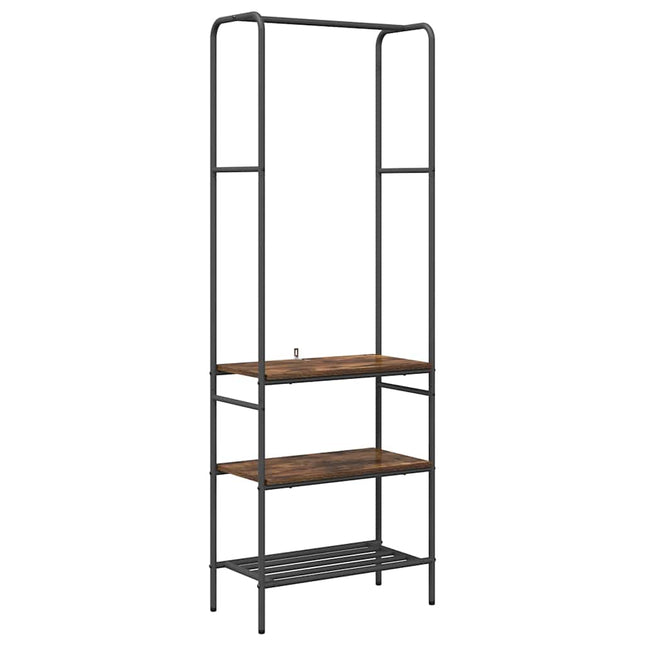 Tøjstativ Røget eg 60 x 30 x 171 cm Konstrueret træ